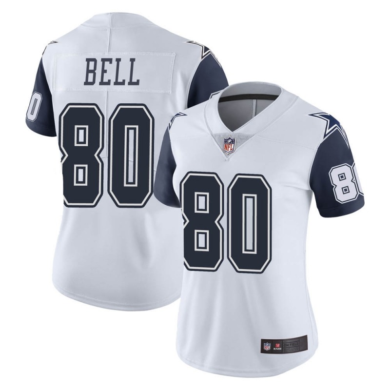 2020 Nike NFL Women Dallas Cowboys 80 Blake Bell White Limited Color Rush Vapor Untouchable Jersey